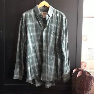 Hunter green long sleeved plaid